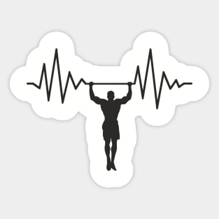 Heartbeat Workout Addict Gym Life Sticker